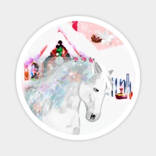Horse Lovers Christmas Decoration Magnet